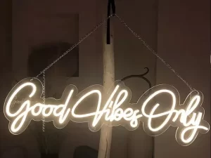 good vibes only neon sign