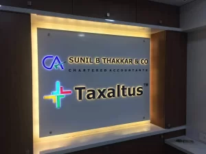 Acrylic LED nameplate for office